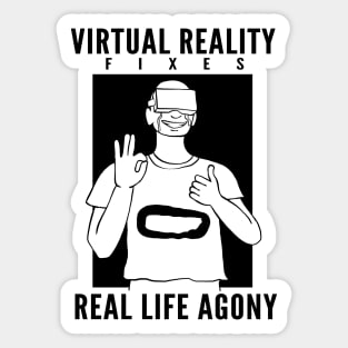 Virtual reality VR gamer enthusiast Sticker